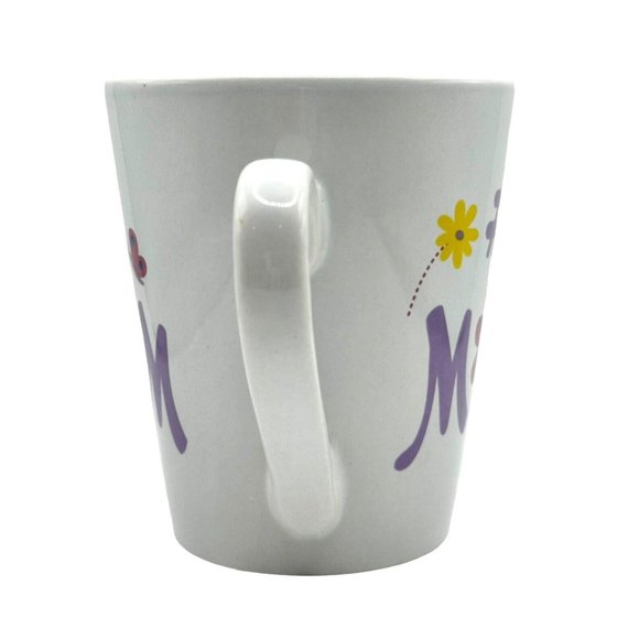#1 Mom Mug Floral Butterfly White Purple Pink Yellow Coffee Tea Cup  oz - Picture 4 of 10